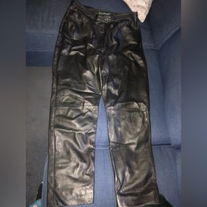 HARVE BENARD LEATHER JEANS SZ 16 WORN ONCE